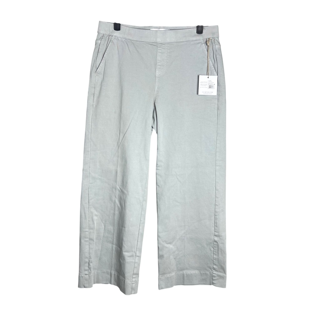 Lila Ryan The Ellen Pull On Cropped Wide Leg Pants Size 8 Belgian Block NWT